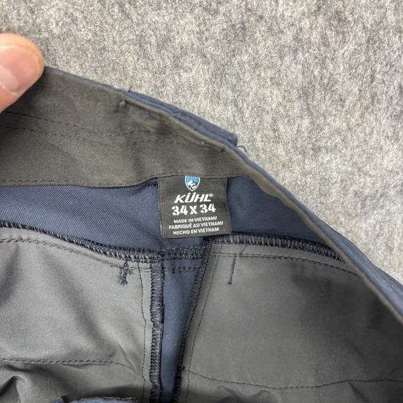 Kuhl Resistor Pants Men's 34x34 Blue Pockets Chino Hiking Outdoors Stretch 5226 - Picture 9 of 13